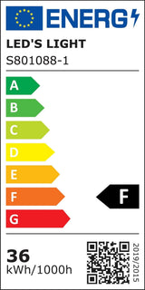 Panneau LED LED's Light 30 x 120 cm - Rectangulaire - Blanc froid (4000K) - 4000 lumens - 40W