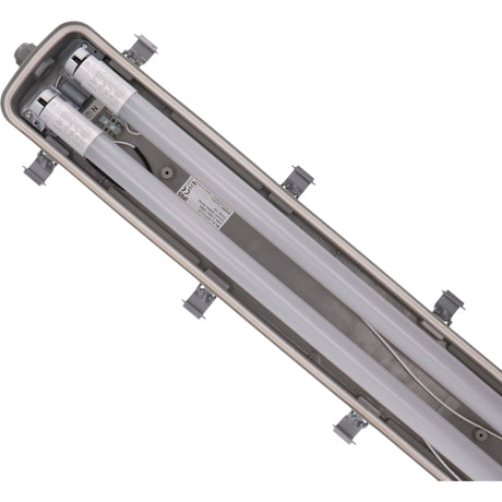 Double éclairage LED pour tubes fluorescents Proventa 60cm – 2 tubes LED inclus – IP65 étanche – 2160 lumen