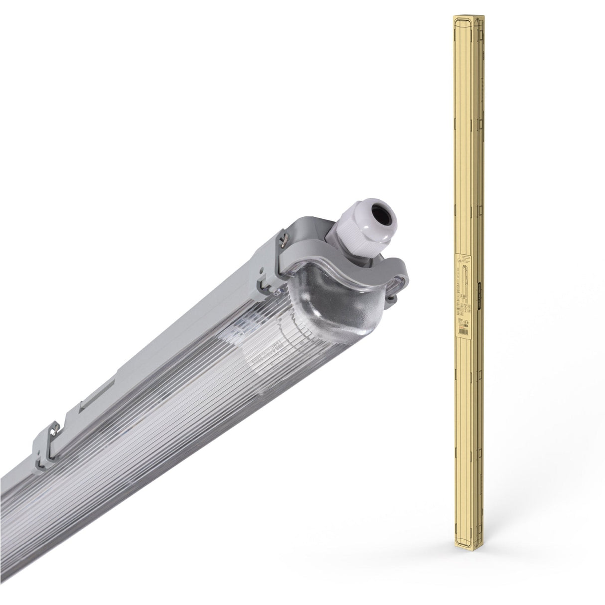 Réglette LED étanche 2880 lumens - 24W - Blanc lumière du jour 6500K - IP65 - 150cm - 4 pièces