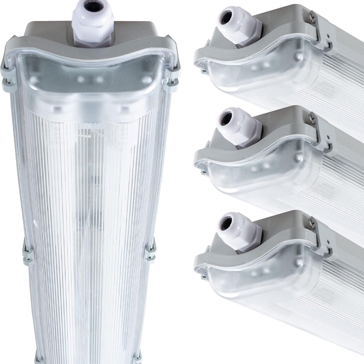 Luminaire LED résistant à l’humidité 5760 lumens - 48W - Blanc lumière du jour 6500K - 150cm - IP65 - 4 pièces
