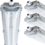 Luminaire LED résistant à l’humidité 5760 lumens - 48W - Blanc lumière du jour 6500K - 150cm - IP65 - 4 pièces