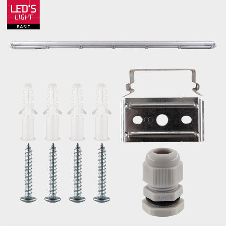Luminaire LED résistant à l’humidité 2880 lumens - 24W - Blanc lumière du jour 6500K - IP65 - 150cm - 8 pièces