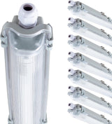 Luminaire LED résistant à l’humidité 2160 lumens - 18W - Blanc lumière du jour 6500K - IP65 - 120cm - 8 pièces