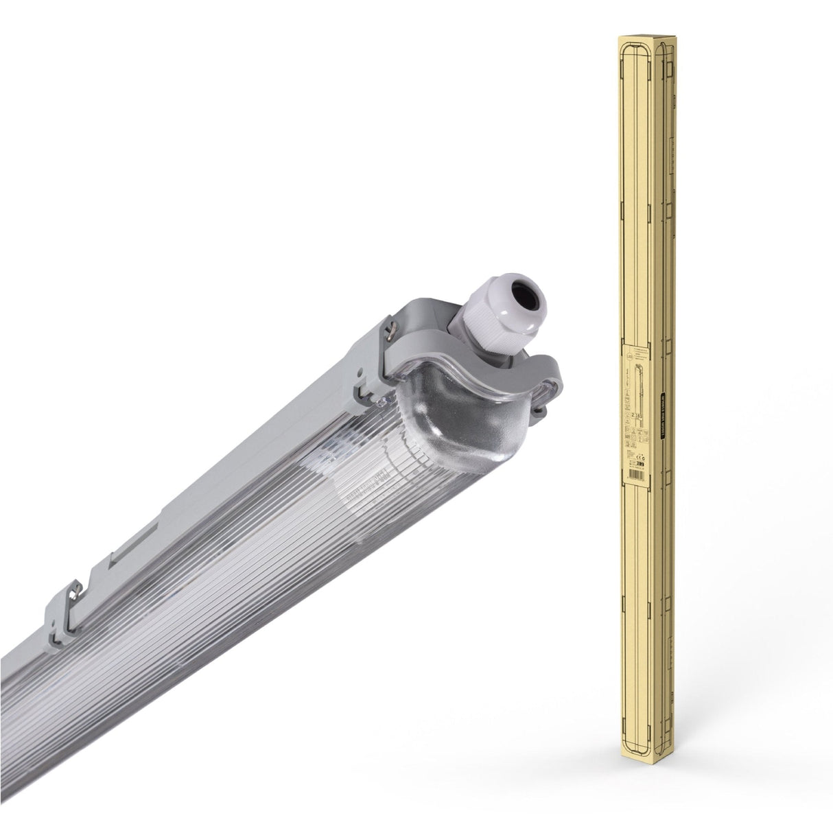 Luminaire LED résistant à l’humidité 2160 lumens - 18W - Blanc lumière du jour 6500K - IP65 - 120cm - 8 pièces