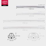 Luminaire LED pour tube fluorescent 2160 lumen - 18W - Blanc lumière du jour - IP65 étanche - 120cm - tube LED inclus