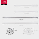 LED TL Armatuur 2880 Lumen - 24W - Daglichtwit - IP65 Waterdicht - 150cm - Inclusief LED Buis