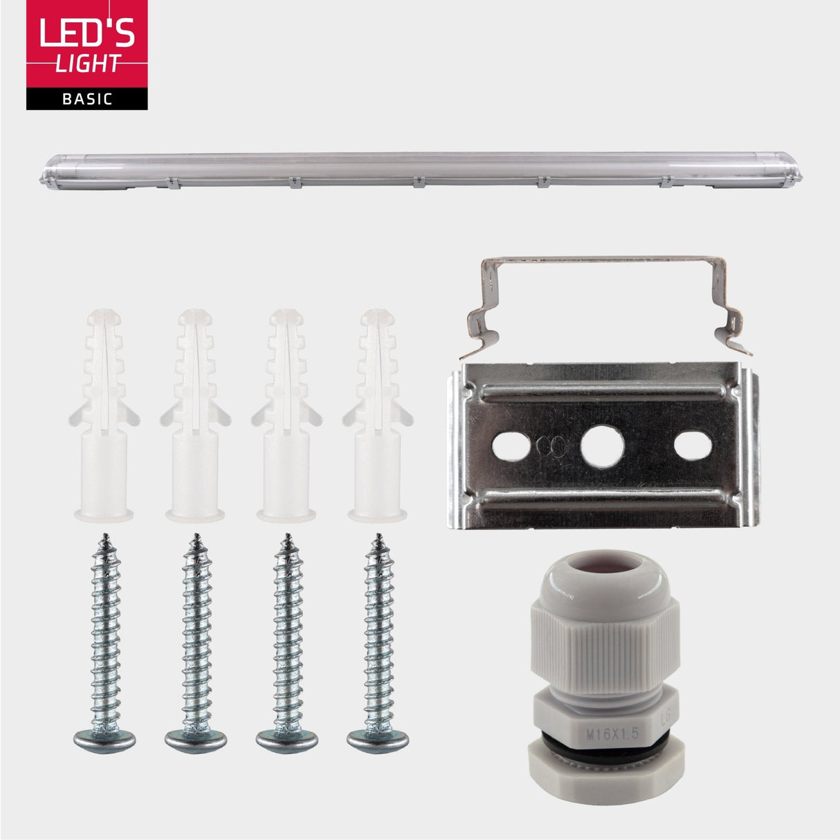 LED Vochtbestendig armatuur 5760 Lumen - 48W - Daglichtwit 6500K - 150cm - IP65 - 8 stuks