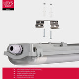 LED Vochtbestendig armatuur 5760 Lumen - 48W - Daglichtwit 6500K - 150cm - IP65 - 8 stuks