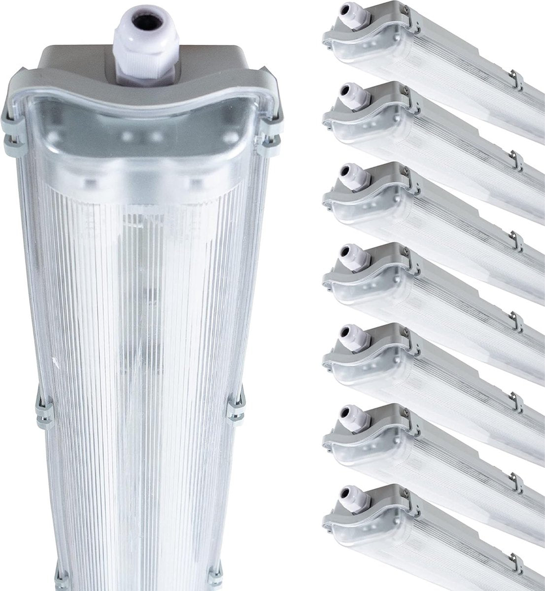 LED Vochtbestendig armatuur 4320 lumen - 36W - Daglichtwit 6500K - IP65 - Dubbel - 120cm - 8 stuks