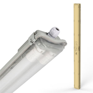 Proventa LED TL dubbel armatuur met 2 buizen 150 cm - Koud wit licht 6500 K - Waterdicht - Complete set
