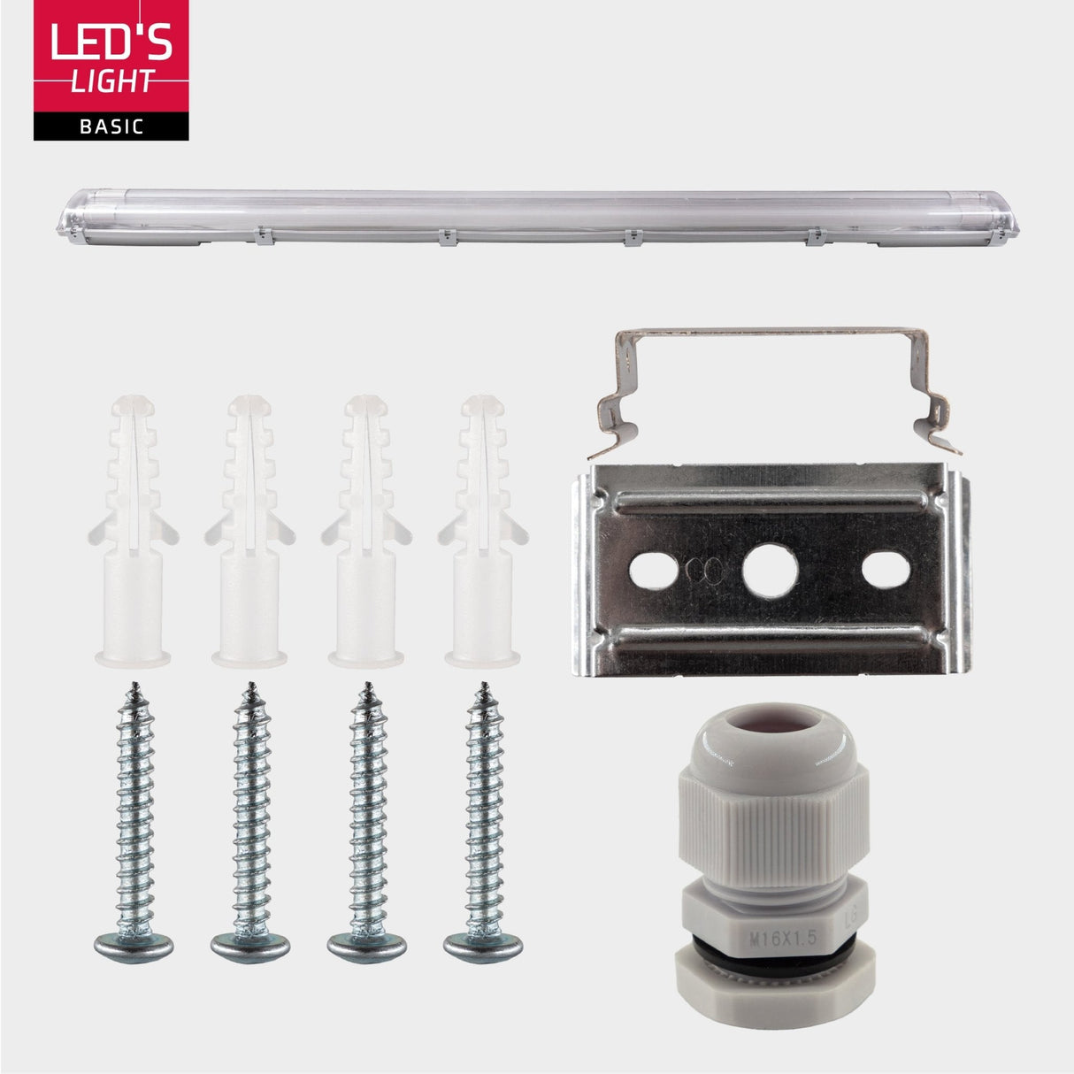 LED Vochtbestendig armatuur - 3600 lm - 35W - Koelwit 4000K - 120° - IP65 - IK06 - 120cm - 230V