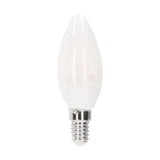 Ampoule bougie LED E14 blanc chaud 2700K - 4.5W 423 lumens - verre mat