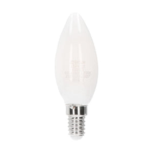 Ampoule bougie LED E14 blanc chaud 2700K - 4.5W 423 lumens - verre mat