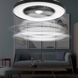 LED plafondventilator premium 4300 lumen - 37W - instelbaar 2000K-4000K - afstandsbediening - Lumileds - 60cm - zwart/wit