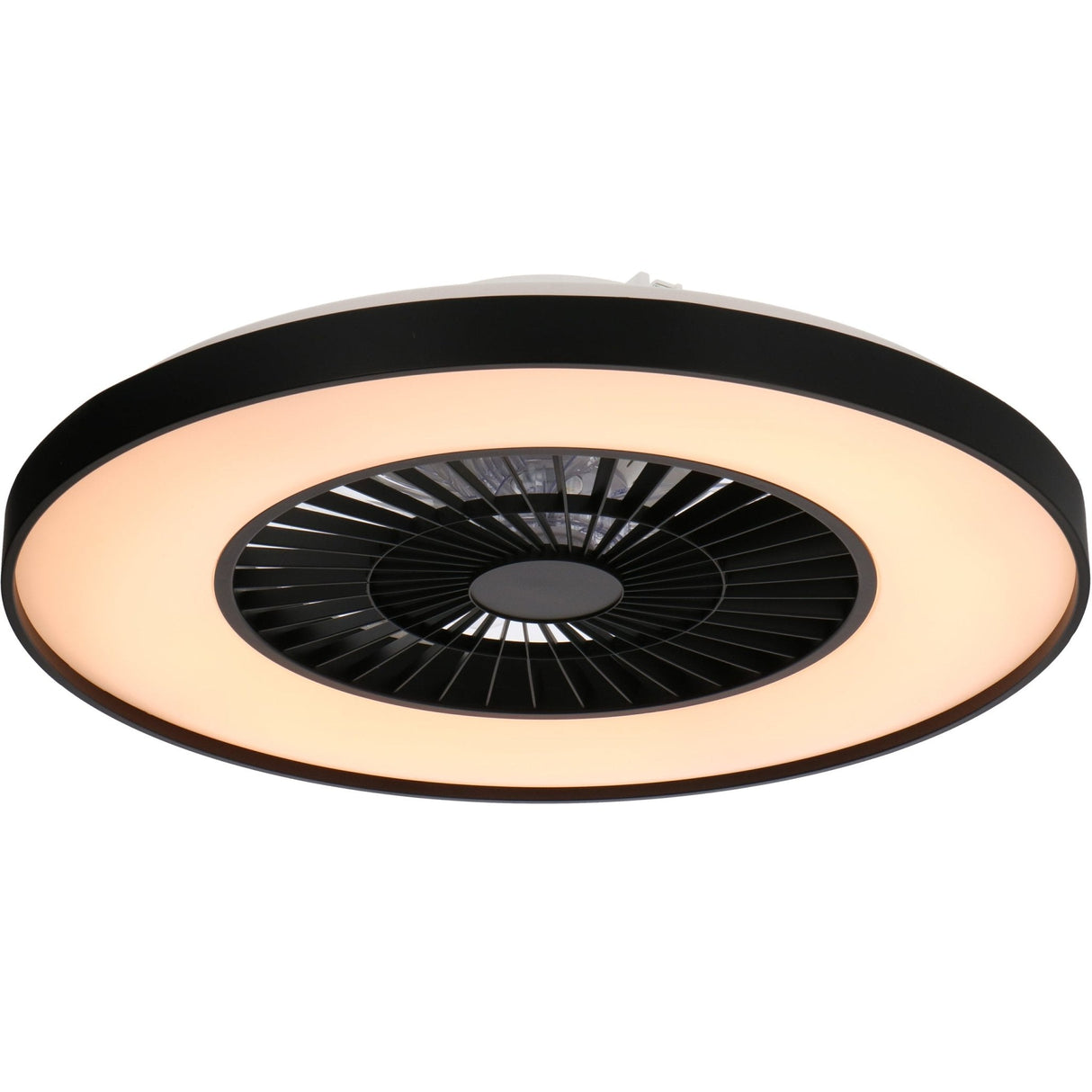 LED plafondventilator premium 4300 lumen - 37W - instelbaar 2000K-4000K - afstandsbediening - Lumileds - 60cm - zwart/wit