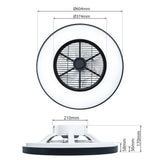 LED plafondventilator premium 4300 lumen - 37W - instelbaar 2000K-4000K - afstandsbediening - Lumileds - 60cm - zwart/wit
