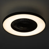 LED plafondventilator premium 4300 lumen - 37W - instelbaar 2000K-4000K - afstandsbediening - Lumileds - 60cm - zwart/wit