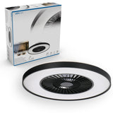 LED plafondventilator premium 4300 lumen - 37W - instelbaar 2000K-4000K - afstandsbediening - Lumileds - 60cm - zwart/wit