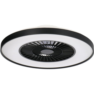 LED plafondventilator premium 4300 lumen - 37W - instelbaar 2000K-4000K - afstandsbediening - Lumileds - 60cm - zwart/wit
