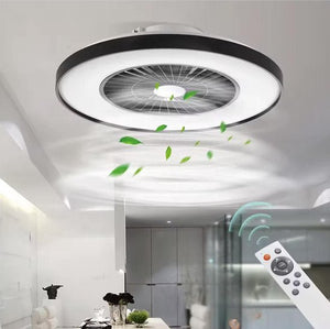 LED plafondventilator premium 4300 lumen - 37W - instelbaar 2000K-4000K - afstandsbediening - Lumileds - 60cm - zwart/wit