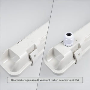 LED TL Armatuur 2160 lumen - 120cm - 18W - Daglichtwit 6500K - IP65 Waterdicht - Enkel - Compleet met Buis
