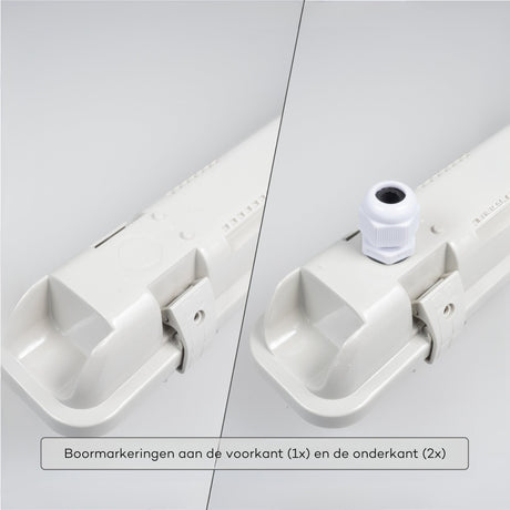 LED TL Armatuur 2160 lumen - 120cm - 18W - Daglichtwit 6500K - IP65 Waterdicht - Enkel - Compleet met Buis
