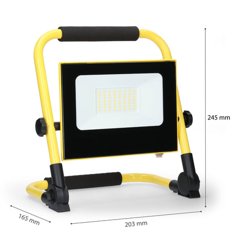Projecteur de chantier LED's Work 1400 - Pliable et orientable - Résistant à la poussière et à l'eau - 20W
