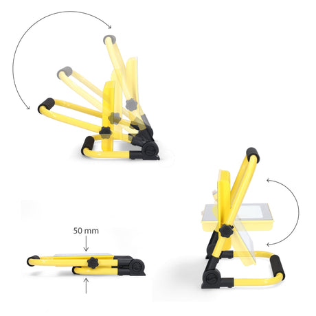 Projecteur de chantier LED's Work 1400 - Pliable et orientable - Résistant à la poussière et à l'eau - 20W
