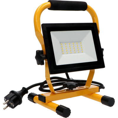 Lampe de travail LED, 2550 lumens - 30 W - blanc froid 4000 K - pliable - IP54 - projecteur de chantier