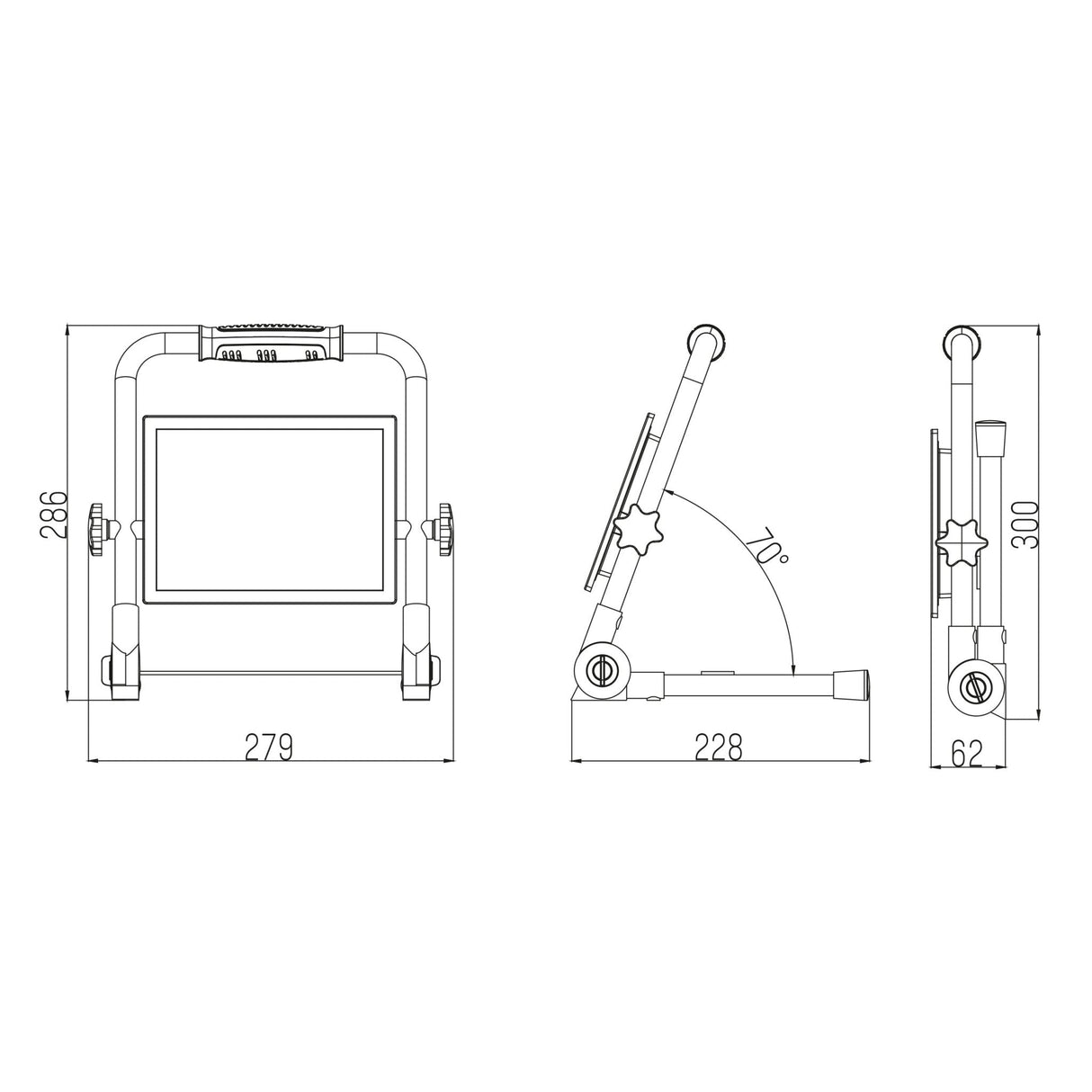LED Werklamp 4250 lumen - 50W - Koelwit 4000K - IP65 Waterdicht - 3m Kabel - Aan/Uit Schakelaar