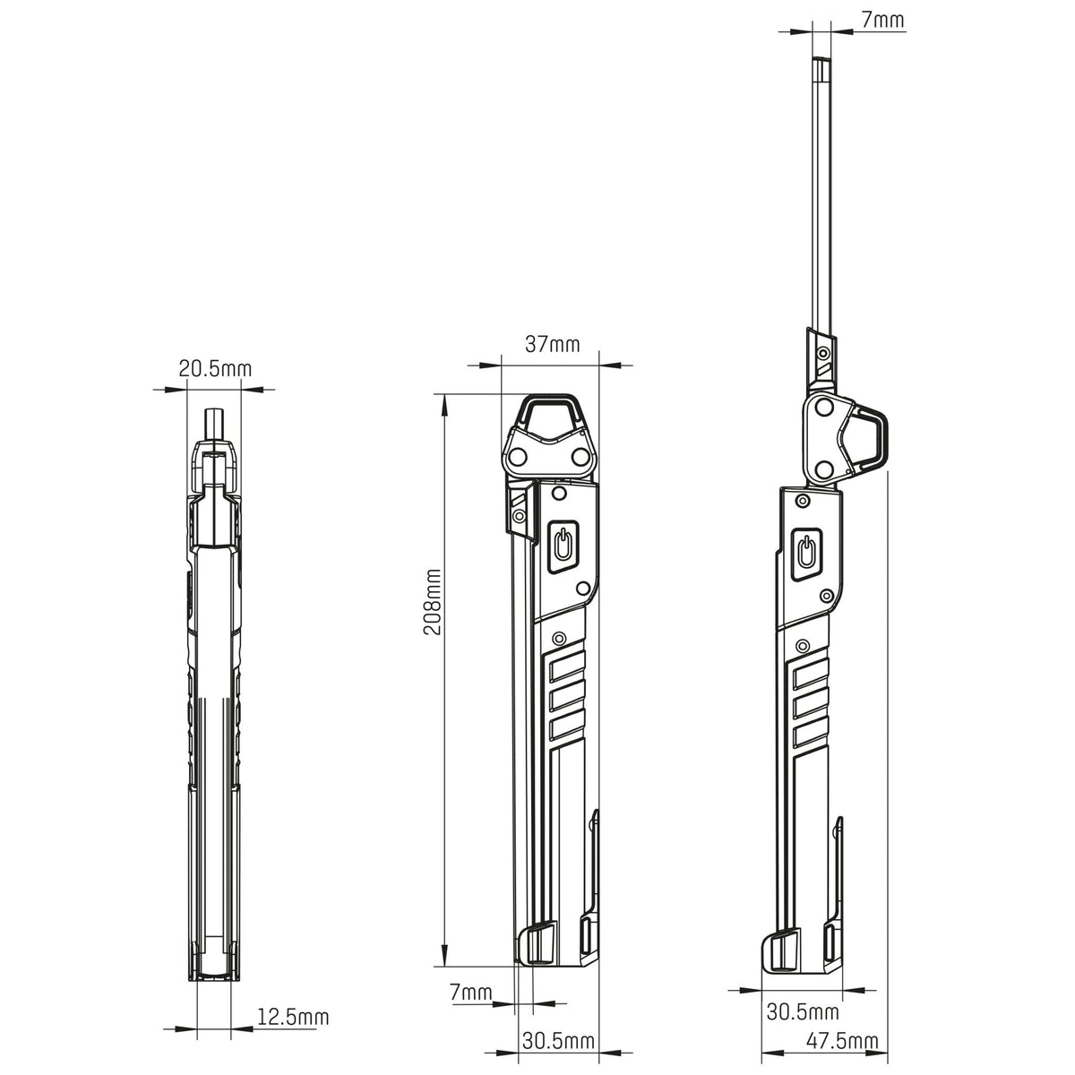 LED's Work Oplaadbare Looplamp 500 - Inspectielamp - Inklapbaar & Draadloos - Met magneet en haak