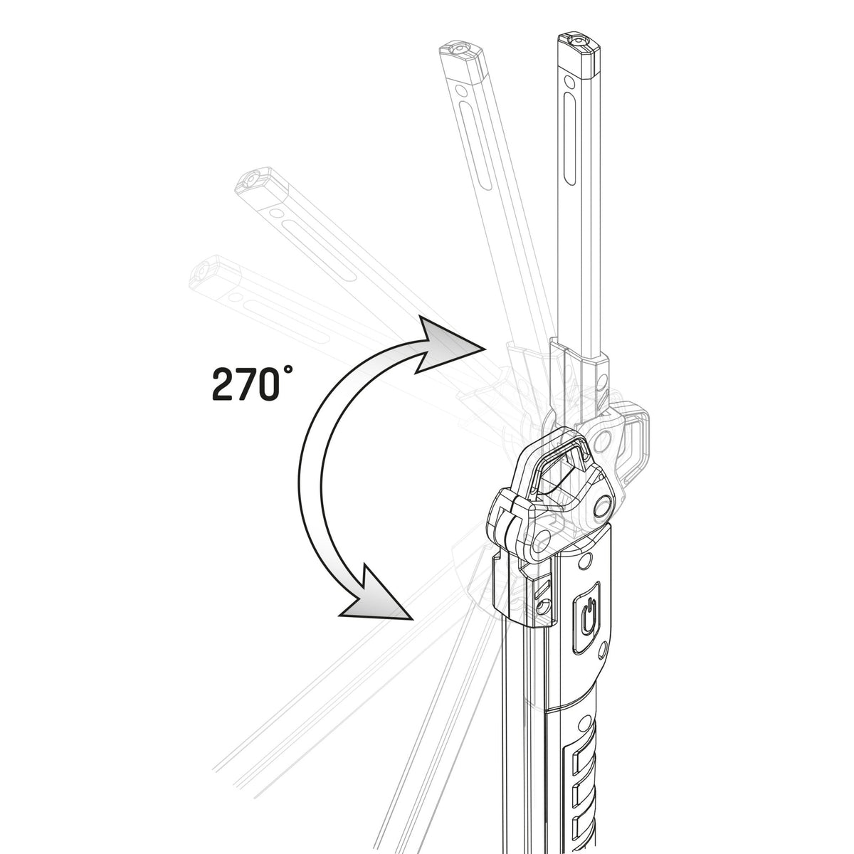 LED's Work Oplaadbare Looplamp 500 - Inspectielamp - Inklapbaar & Draadloos - Met magneet en haak
