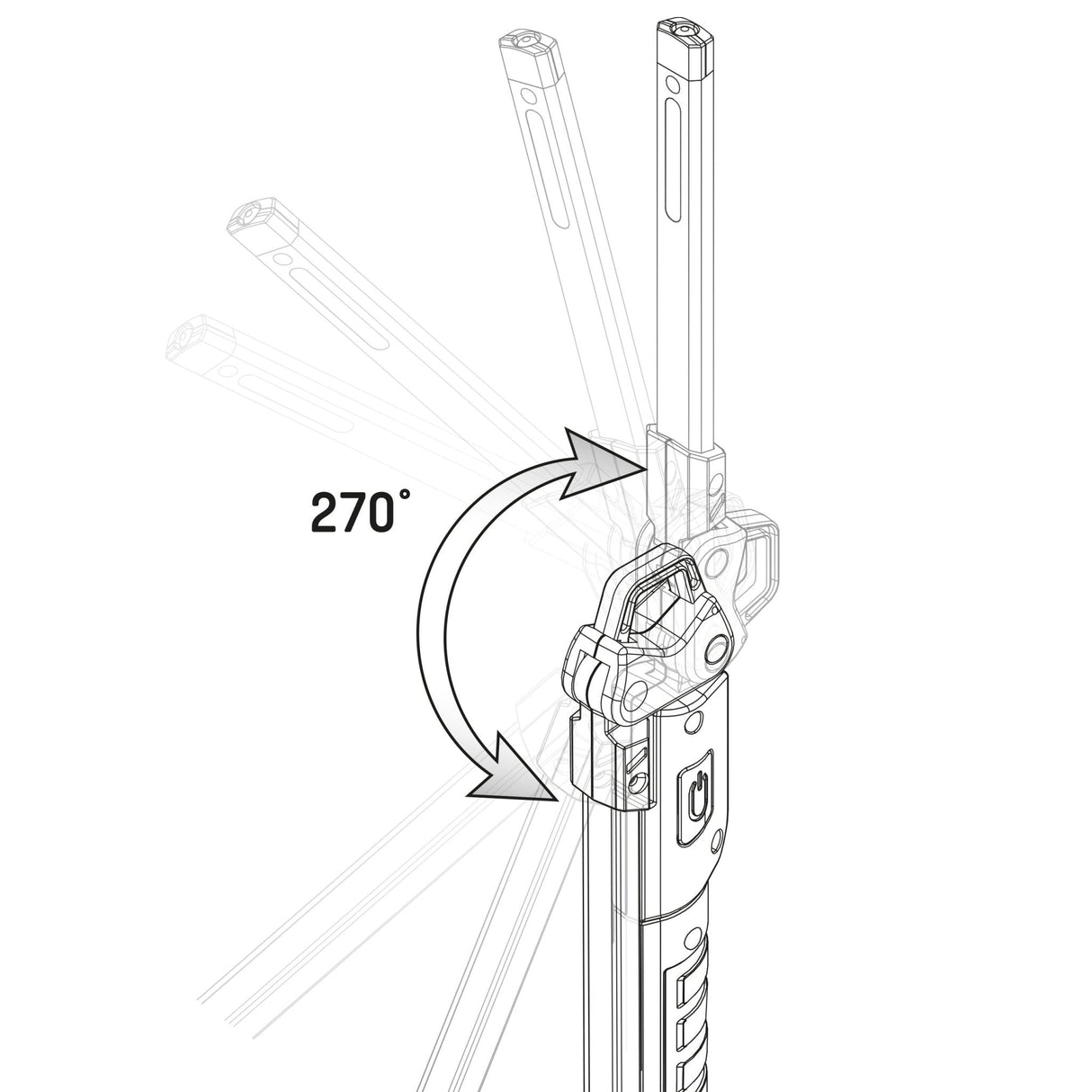 Lampe d'inspection rechargeable LED's Work 300 - Lampe d'inspection - Rabattable et sans fil - Avec aimant et crochet