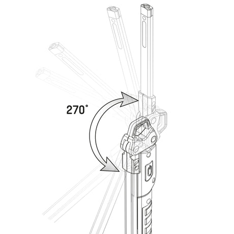 Lampe d'inspection rechargeable LED's Work 300 - Lampe d'inspection - Rabattable et sans fil - Avec aimant et crochet
