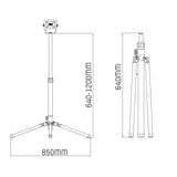 LED Bouwlamp op Statief - 1700 Lumen - 20W - Koelwit 4000K - Verstelbaar tot 120cm - IP54 IK06