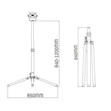 LED Werklamp Statief - 850 Lumen - 10W - Koelwit 4000K - IP54 - Verstelbaar tot 120cm