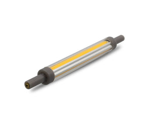 R7s LED lamp, 118x12mm, 10W=100W, flame warmwit 2100K, dimbaar