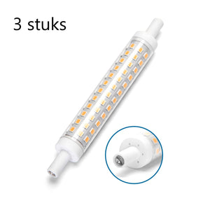 Ampoule tubulaire LED R7s 118mm - 10W - 1000 lumens - blanc chaud 2700K - à intensité variable - 3 pièces