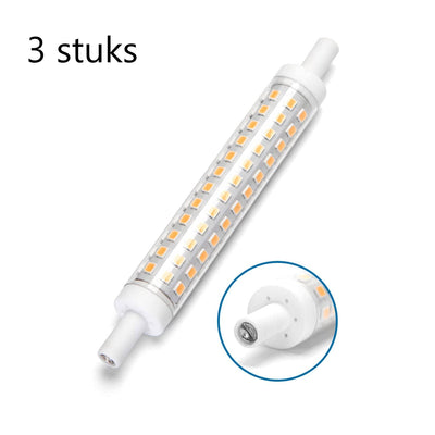 LED R7s staaflamp 118mm, 10W, 1000 lumen, Warmwit 2700K, Dimbaar, 3 stuks