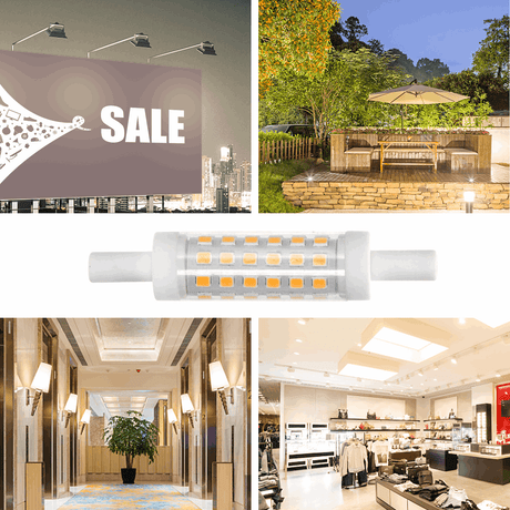 R7s staaflamp warmwit 2700K dimbaar - triac | 78mmx15mm - LED 5W=45W halogeen - 450~500 Lumen - LEDPLANET.NL