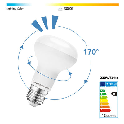 Ampoule réflecteur E27 | ampoule miroir R80 | LED 12 W = ampoule à incandescence 66 W - 900 lumens | blanc chaud 3000 K - LEDPLANET.NL
