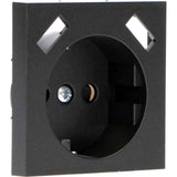 Plaque d’insertion Reflex pour prise murale avec 2 ports USB - noire
