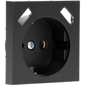 Plaque d’insertion Reflex pour prise murale avec 2 ports USB - noire