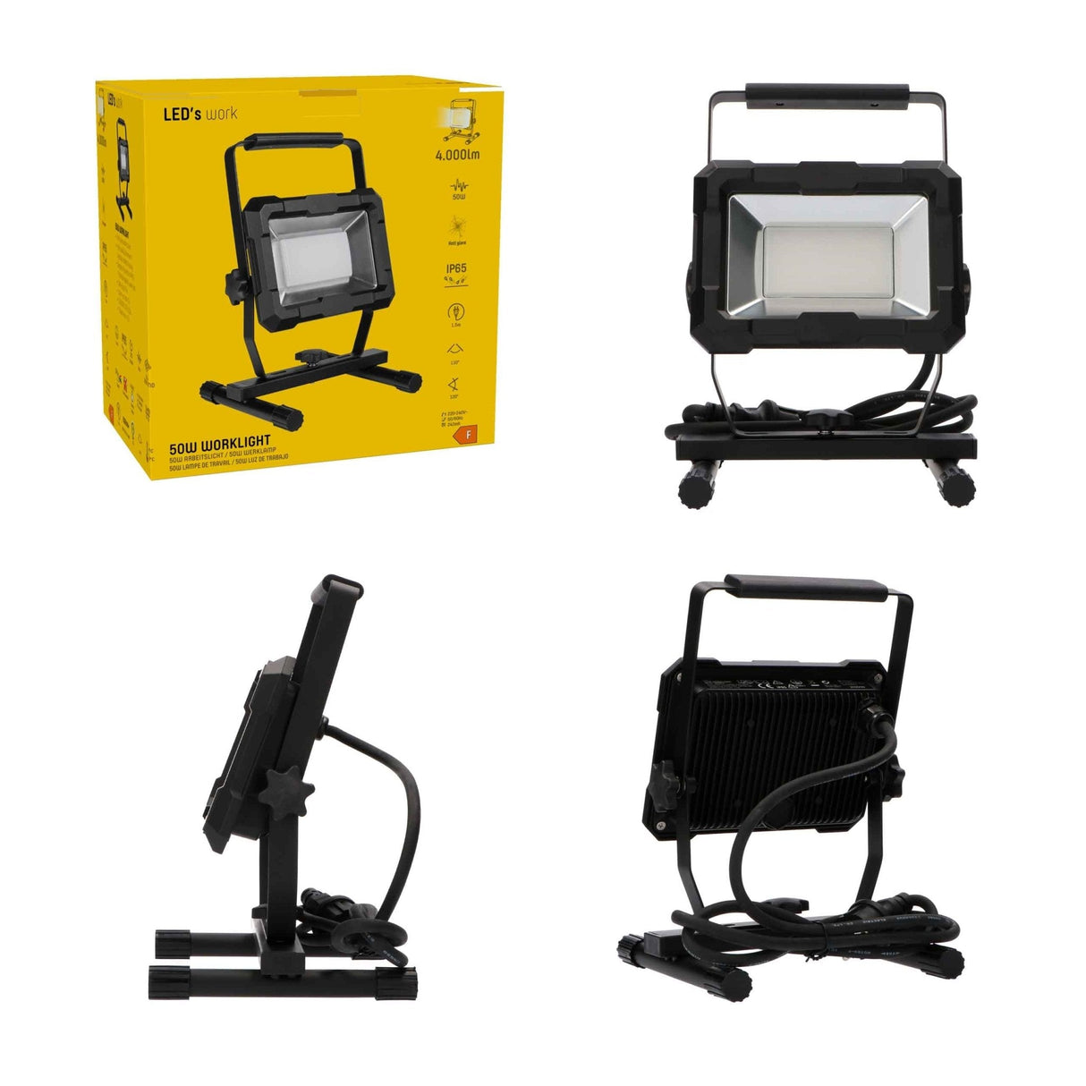 LED Werklamp 4200 lumen - 50W - Koelwit 4000K - IP65 Waterdicht - 1,5m Kabel