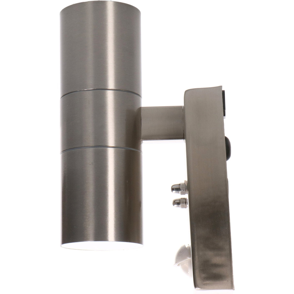 LED Wandlamp met Sensor 2x GU10 - Zilvergrijs Staal - IP44 - Up & Down - Bewegingssensor