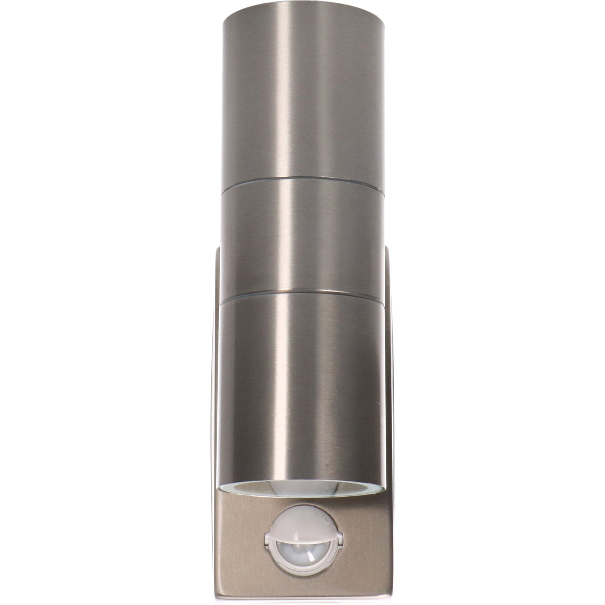 LED Wandlamp met Sensor 2x GU10 - Zilvergrijs Staal - IP44 - Up & Down - Bewegingssensor