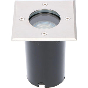 LED Grondspot Inbouw Vierkant - GU10 Fitting - Max 35W - IP67 Waterdicht - Berijdbaar 1500kg - Zwart