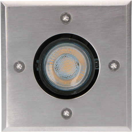LED Grondspot Inbouw Vierkant - GU10 Fitting - Max 35W - IP67 Waterdicht - Berijdbaar 1500kg - Zwart