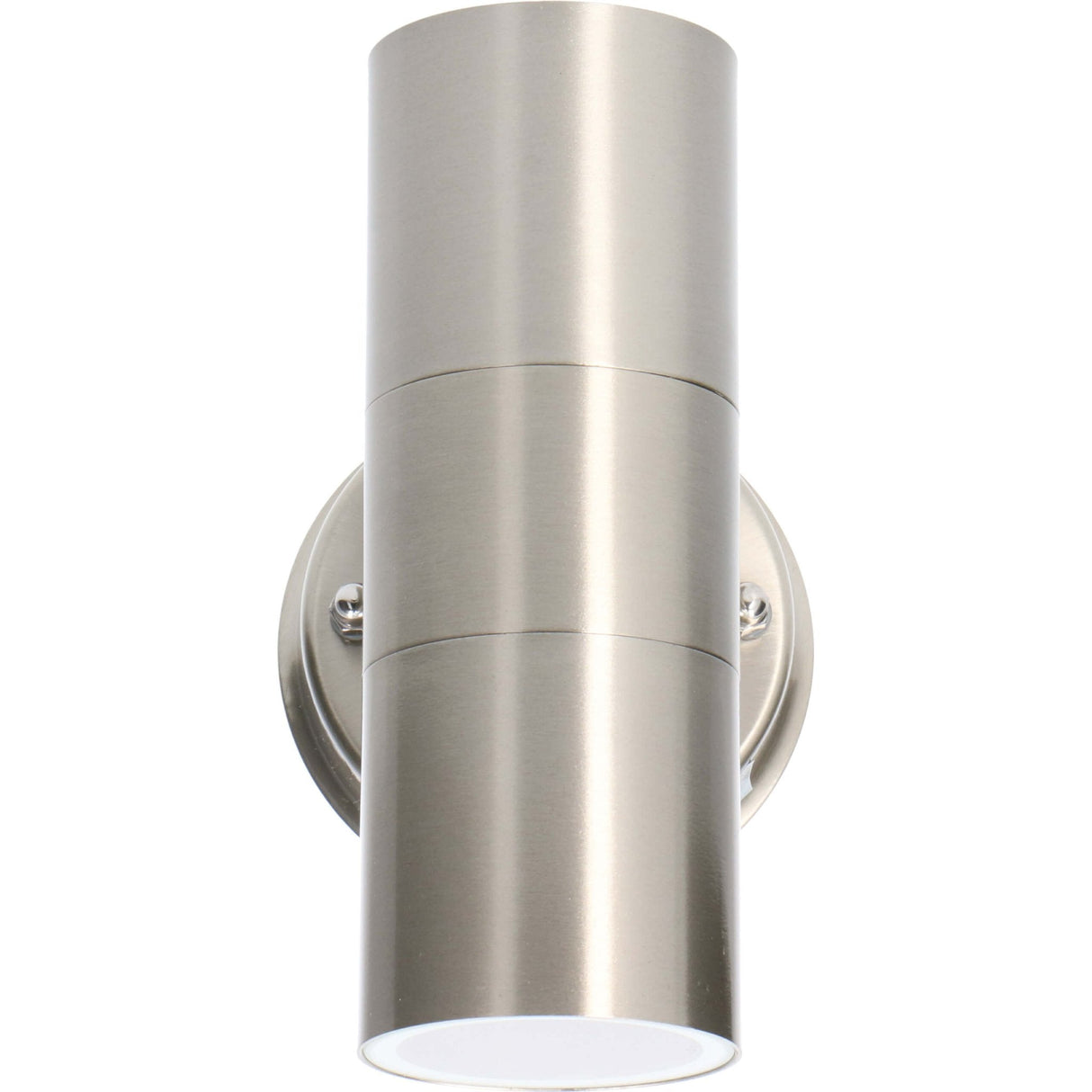 Spot mural extérieur LED - 2 douilles GU10 - Éclairage haut et bas - IP44 - Acier inoxydable - Argent