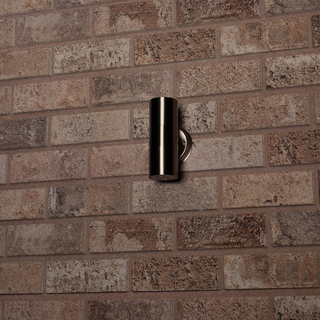 Spot mural extérieur LED - 2 douilles GU10 - Éclairage haut et bas - IP44 - Acier inoxydable - Argent